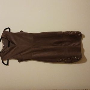 CHELSEA & VIOLET ..brown ..faux suede..x small